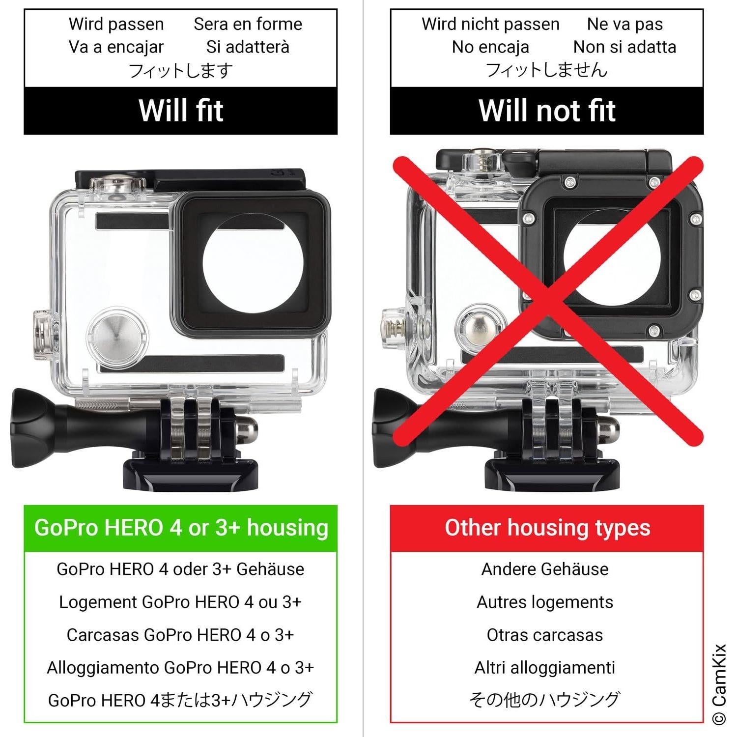 Kit de Filtros de Lente de Buceo CamKix para GoPro HERO 3+ y 4