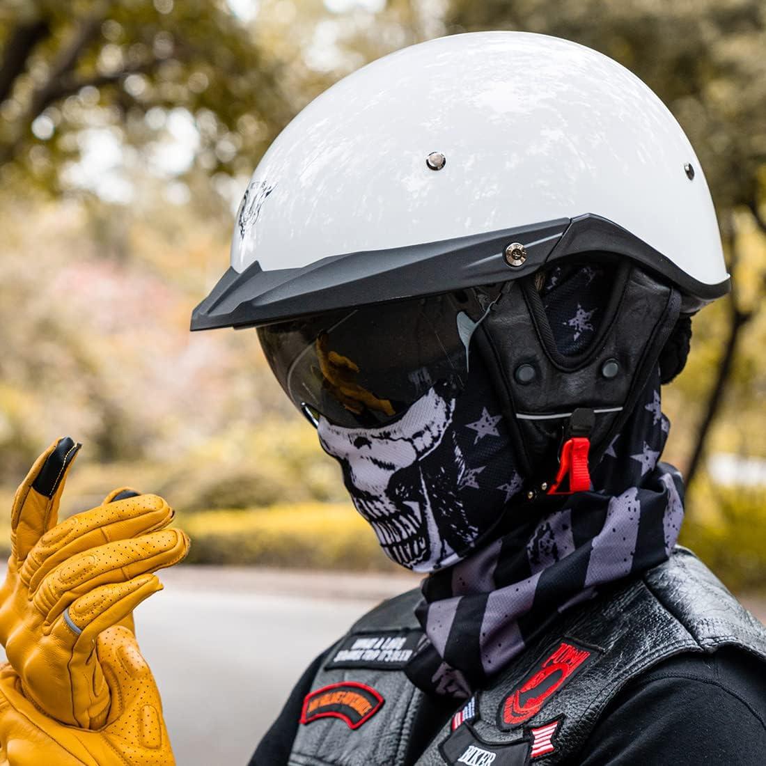 Casco de Media Cara VCOROS VHF04 Blanco Brillante M