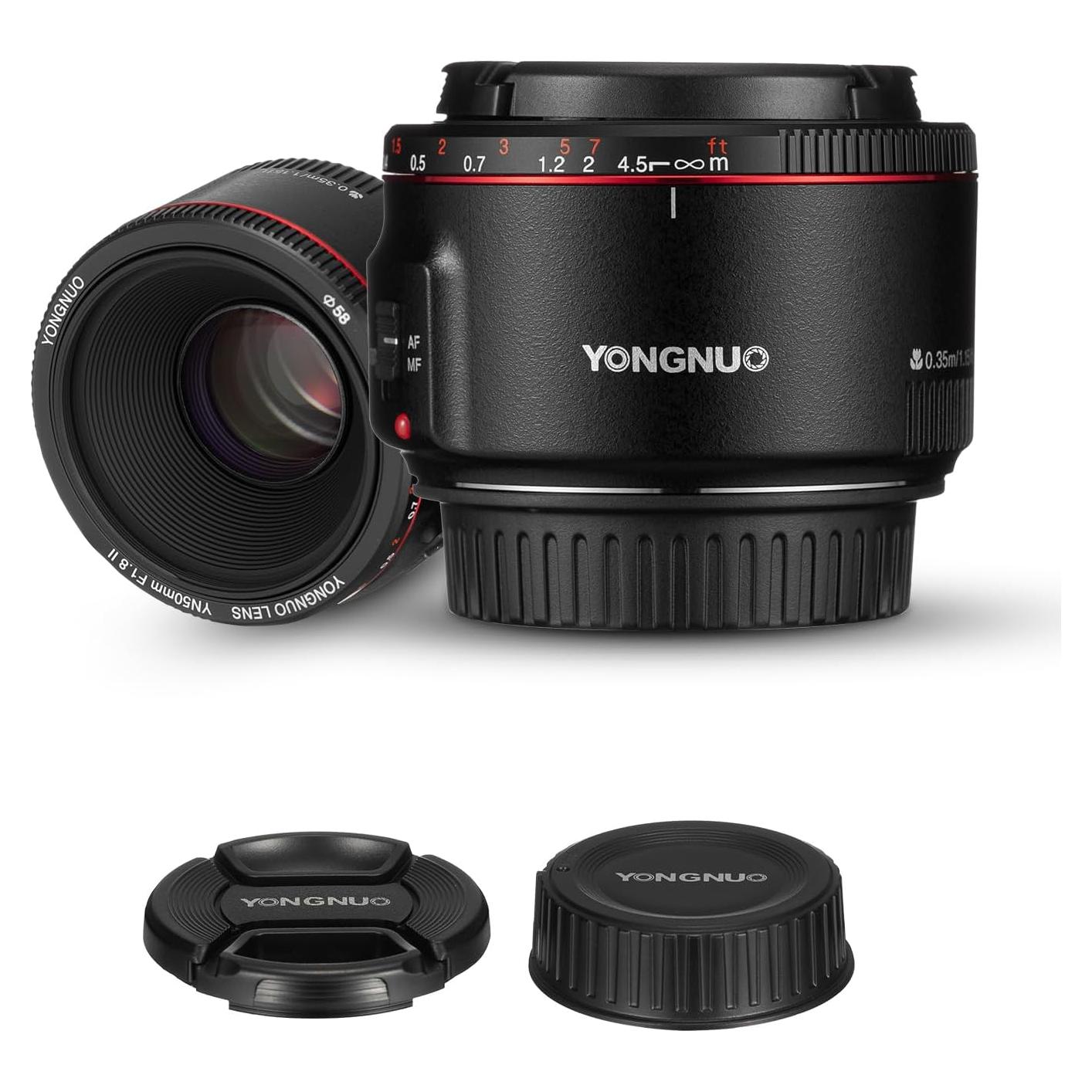 Lente Prime Yongnuo YN50mm F1.8 II para Canon - Enfoque 0.35m