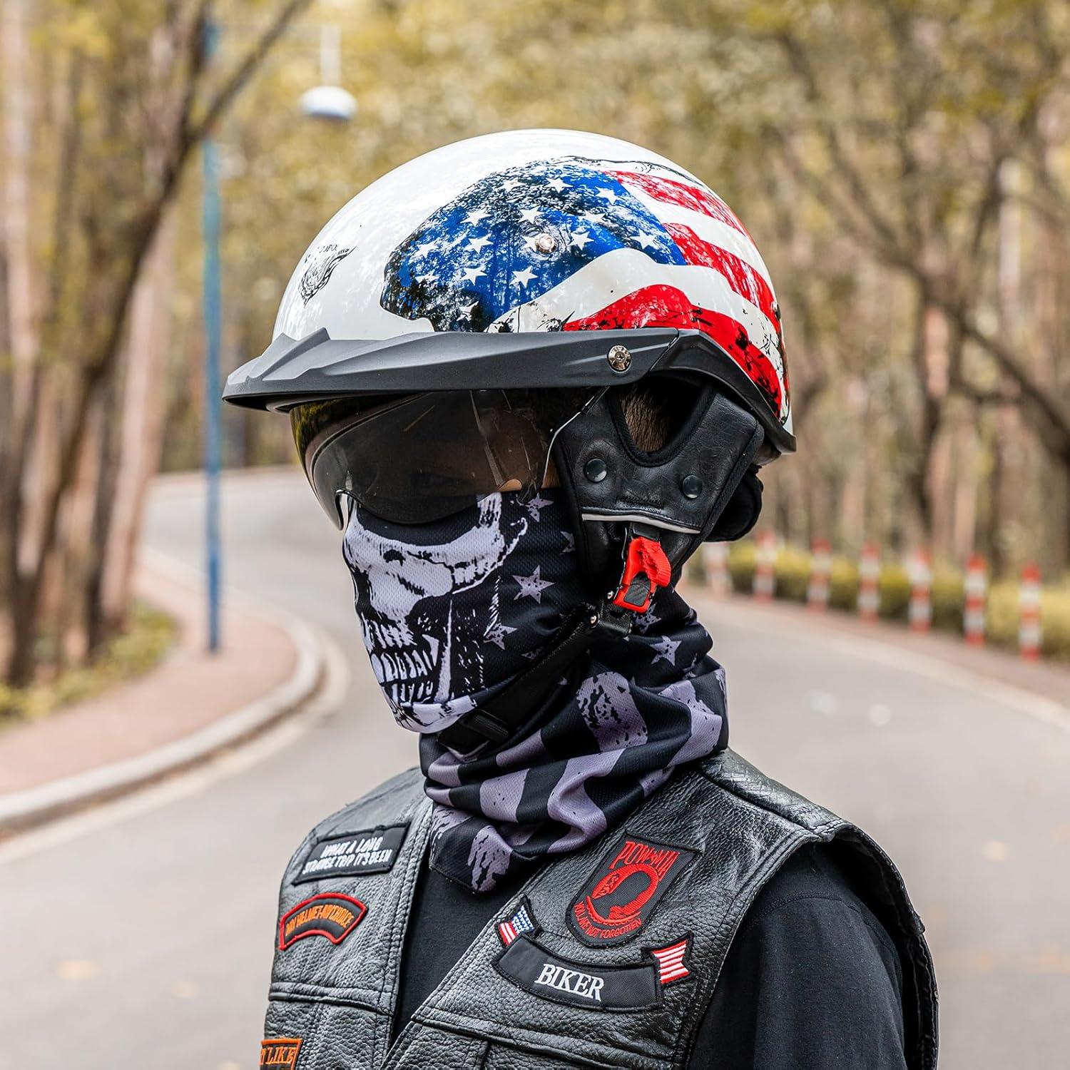 Casco de Media Cara VCOROS VHF04 con Visera Solar S