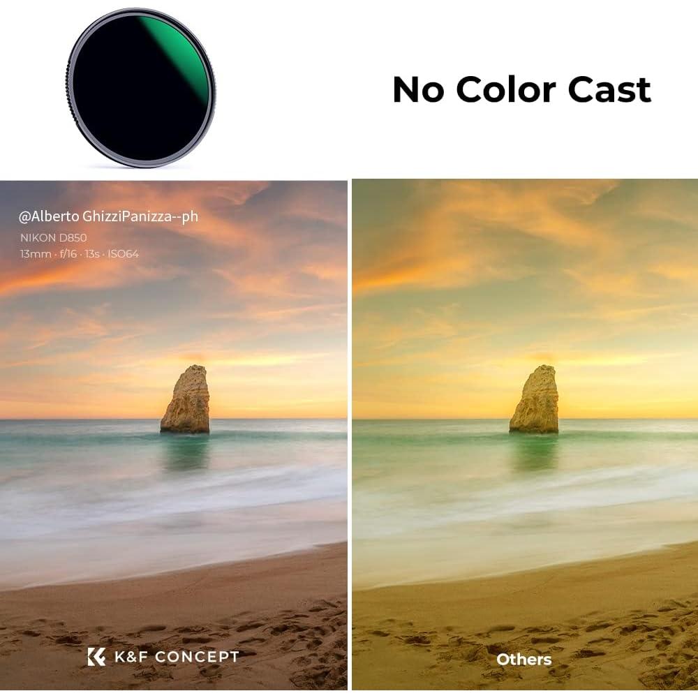 Filtro ND1000 K&F Concept 82mm Densidad Neutra 10 Paradas