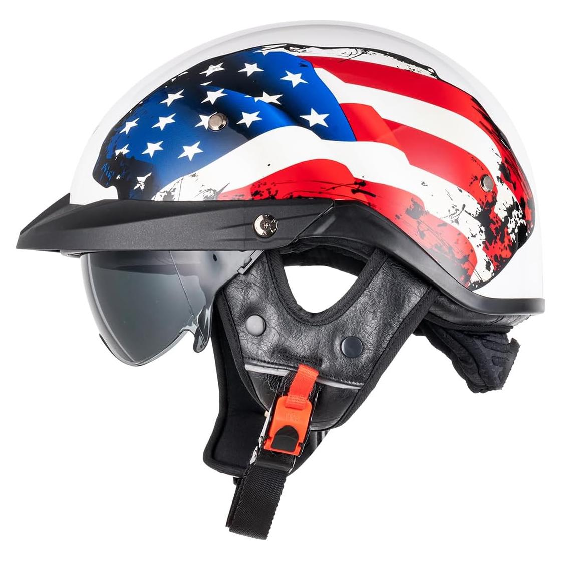 Casco de Media Cara VCOROS VHF04 con Visera Solar M