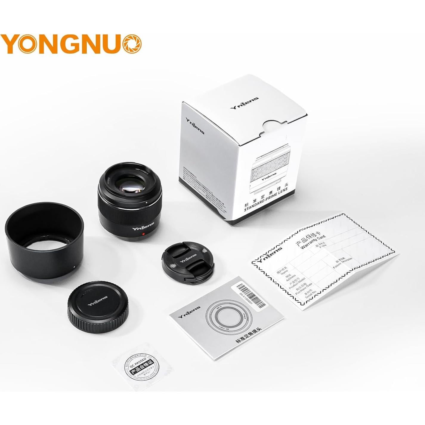 Lente YONGNUO YN50MM F1.8 para Fujifilm APS-C Enfoque Automático