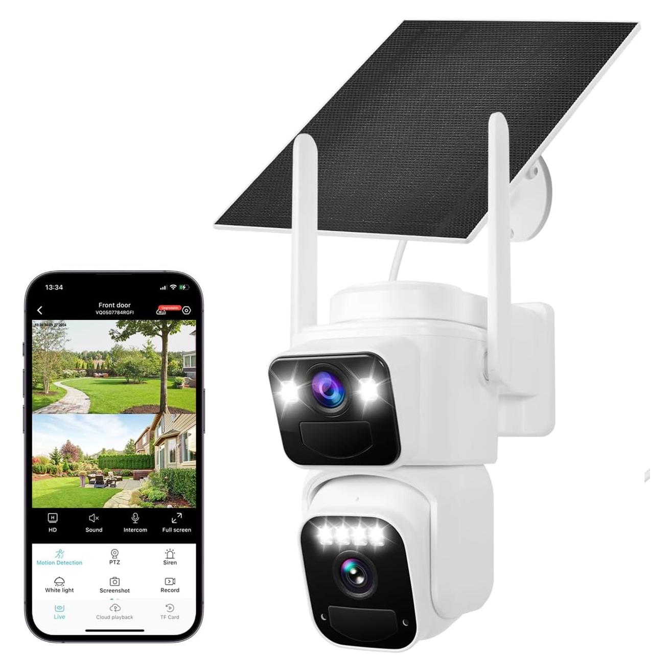 Cámara de Seguridad Solar Inalámbrica COOHILIGH DS2 2K