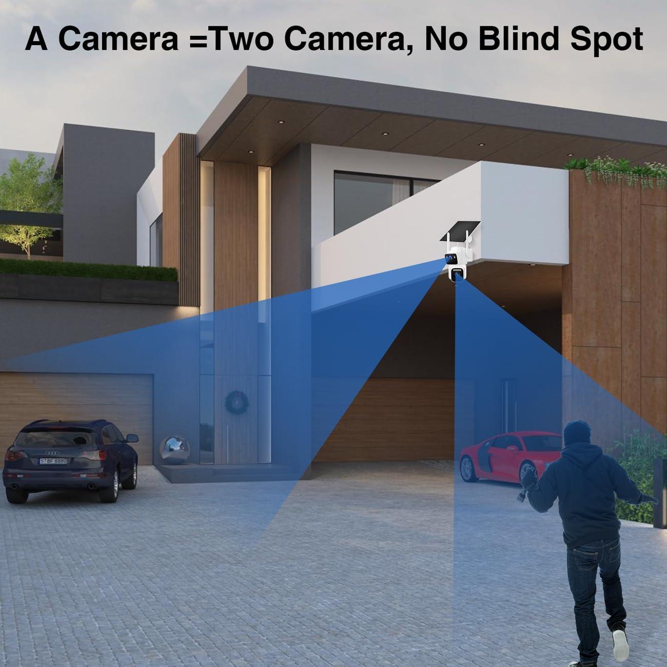 Cámara de Seguridad Solar Inalámbrica COOHILIGH DS2 2K