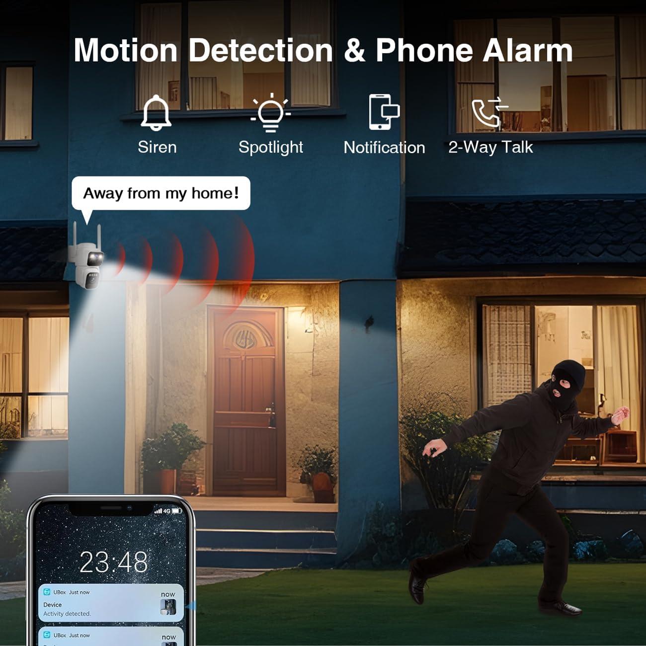 Cámara de Seguridad Solar Inalámbrica COOHILIGH DS2 2K