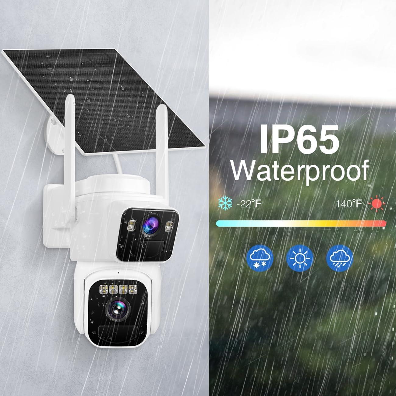 Cámara de Seguridad Solar Inalámbrica COOHILIGH DS2 2K