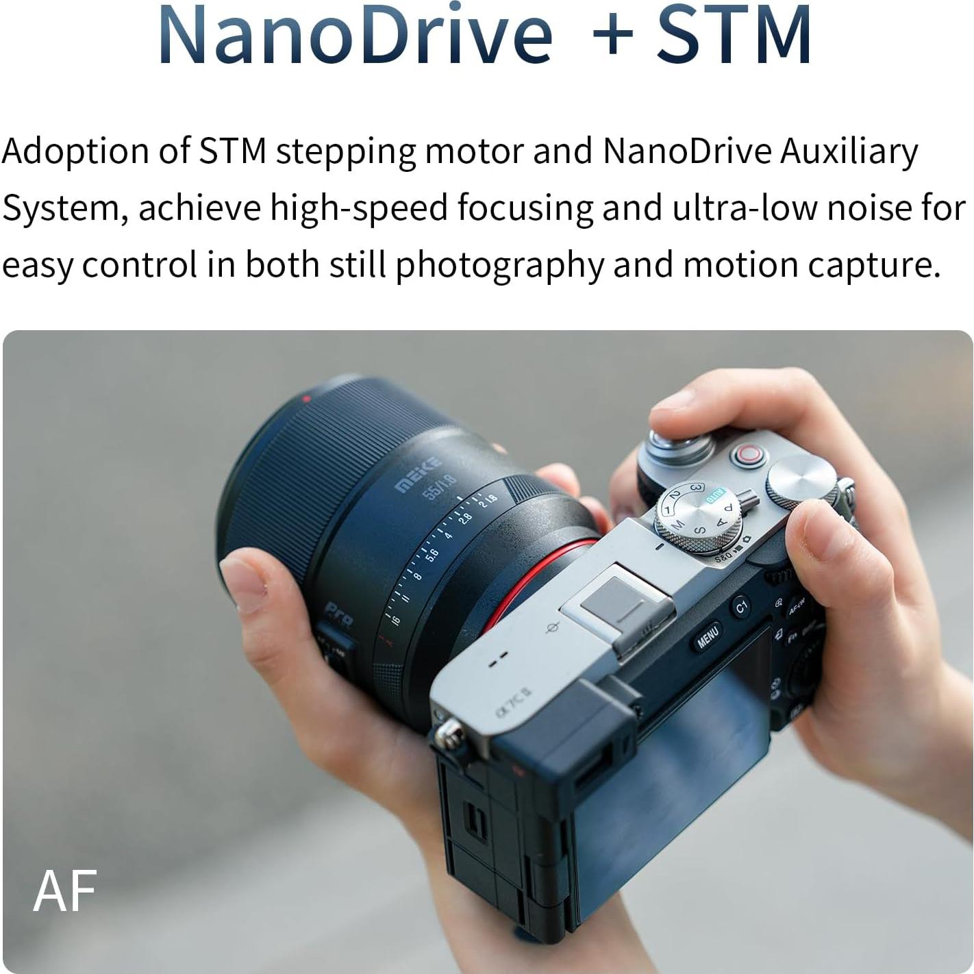 Lente Meike 55mm F1.8 AF para cámaras Sony E - 8K