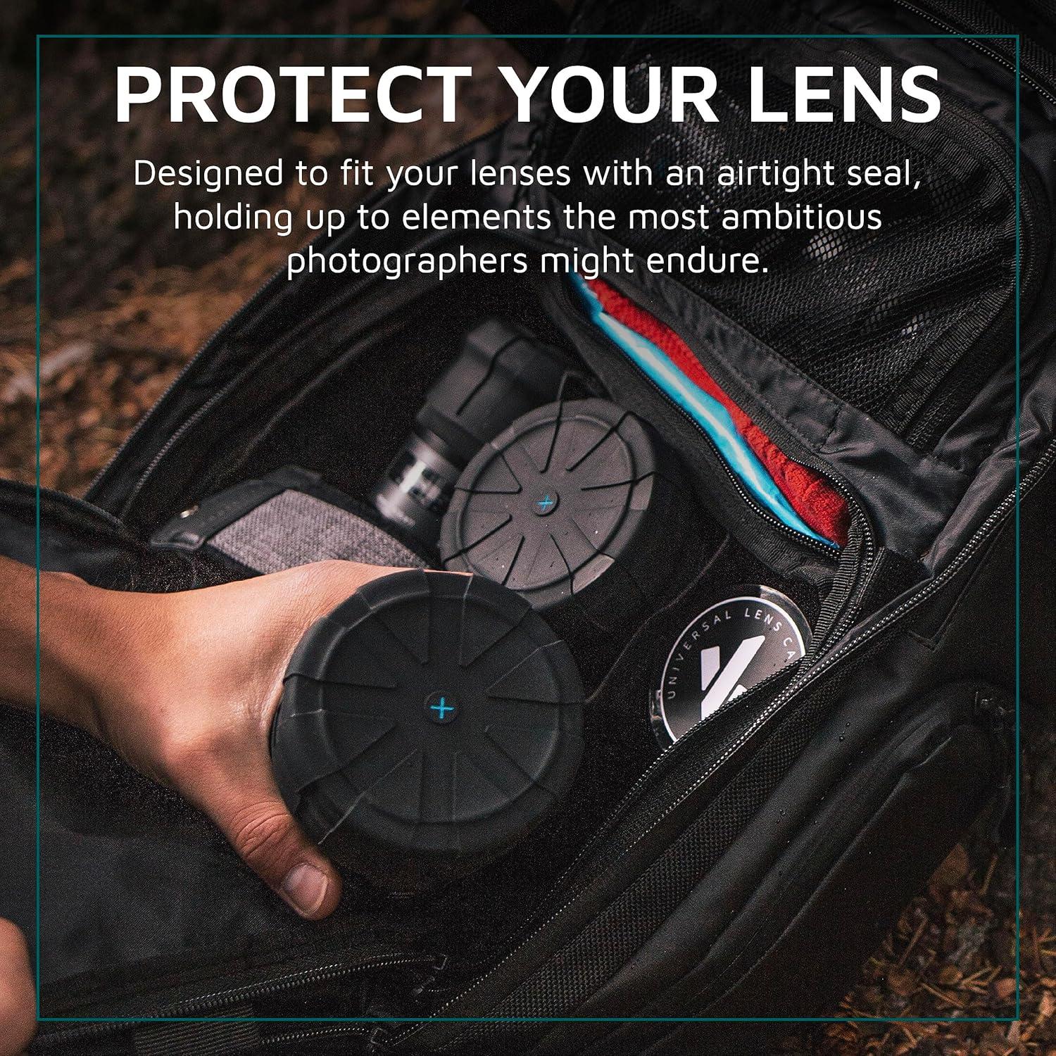 Tapa de Lente Universal KUVRD - Ajuste 60-120mm, Resistente