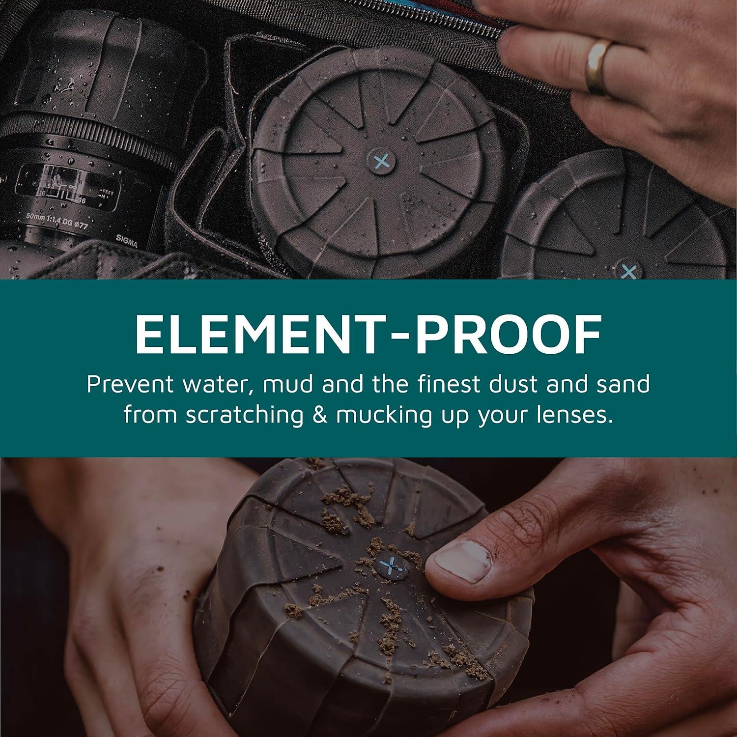 Tapa de Lente Universal KUVRD - Ajuste 60-120mm, Resistente