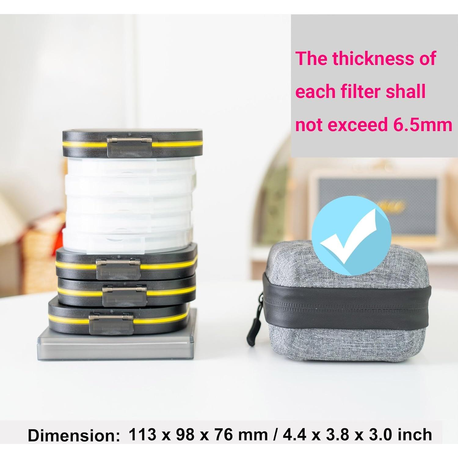 Funda de Filtro de Lente JJC Resistente al Agua Hasta 67mm