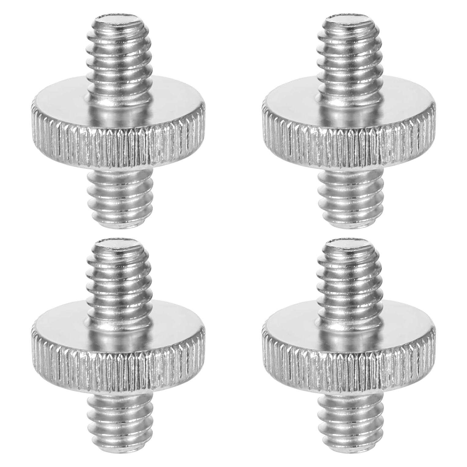Tornillos de trípode Mozeat 1/4" macho - 4 PCS plateados
