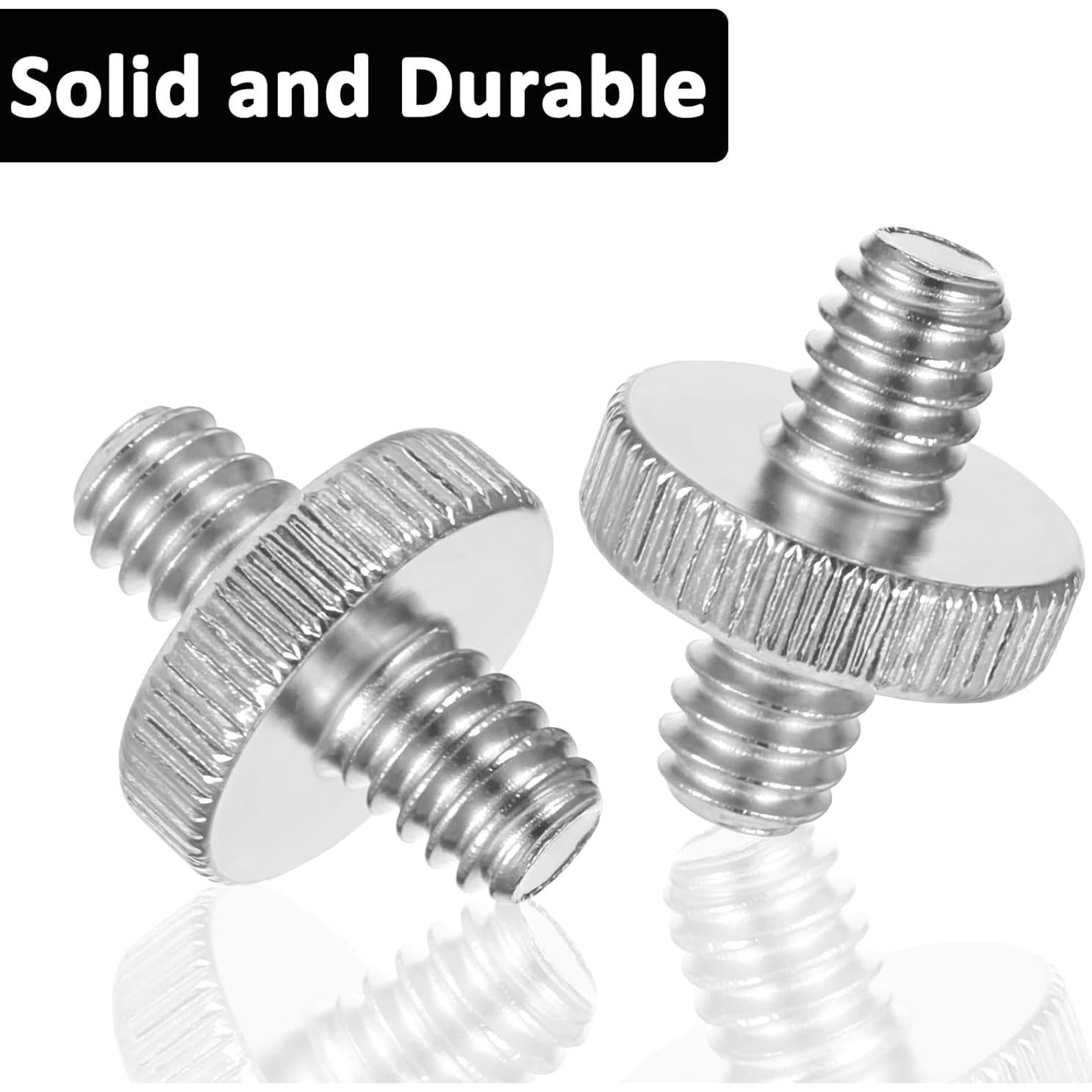 Tornillos de trípode Mozeat 1/4" macho - 4 PCS plateados