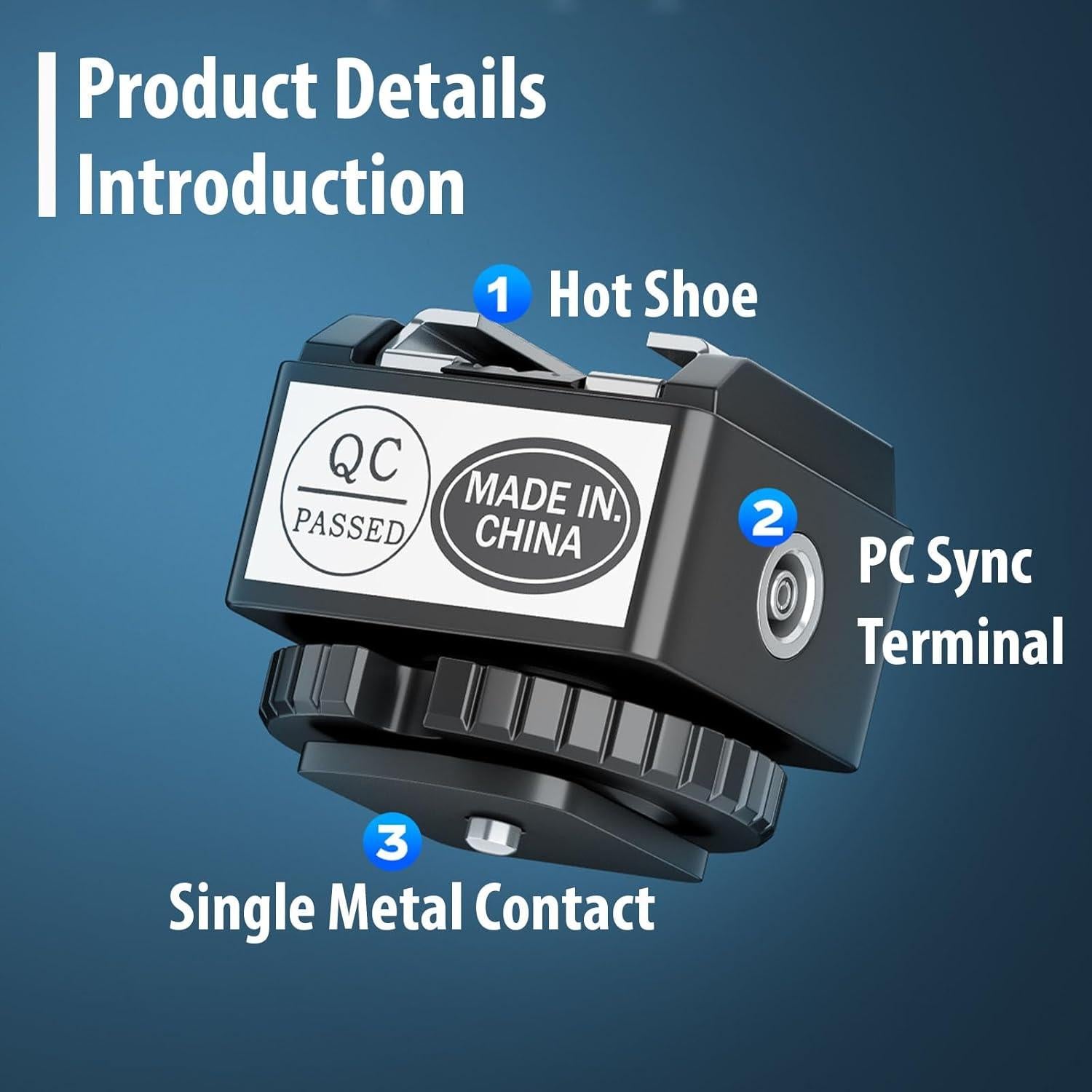 Adaptador Elevador de Zapata Fría Moordiel para Flash Compacto
