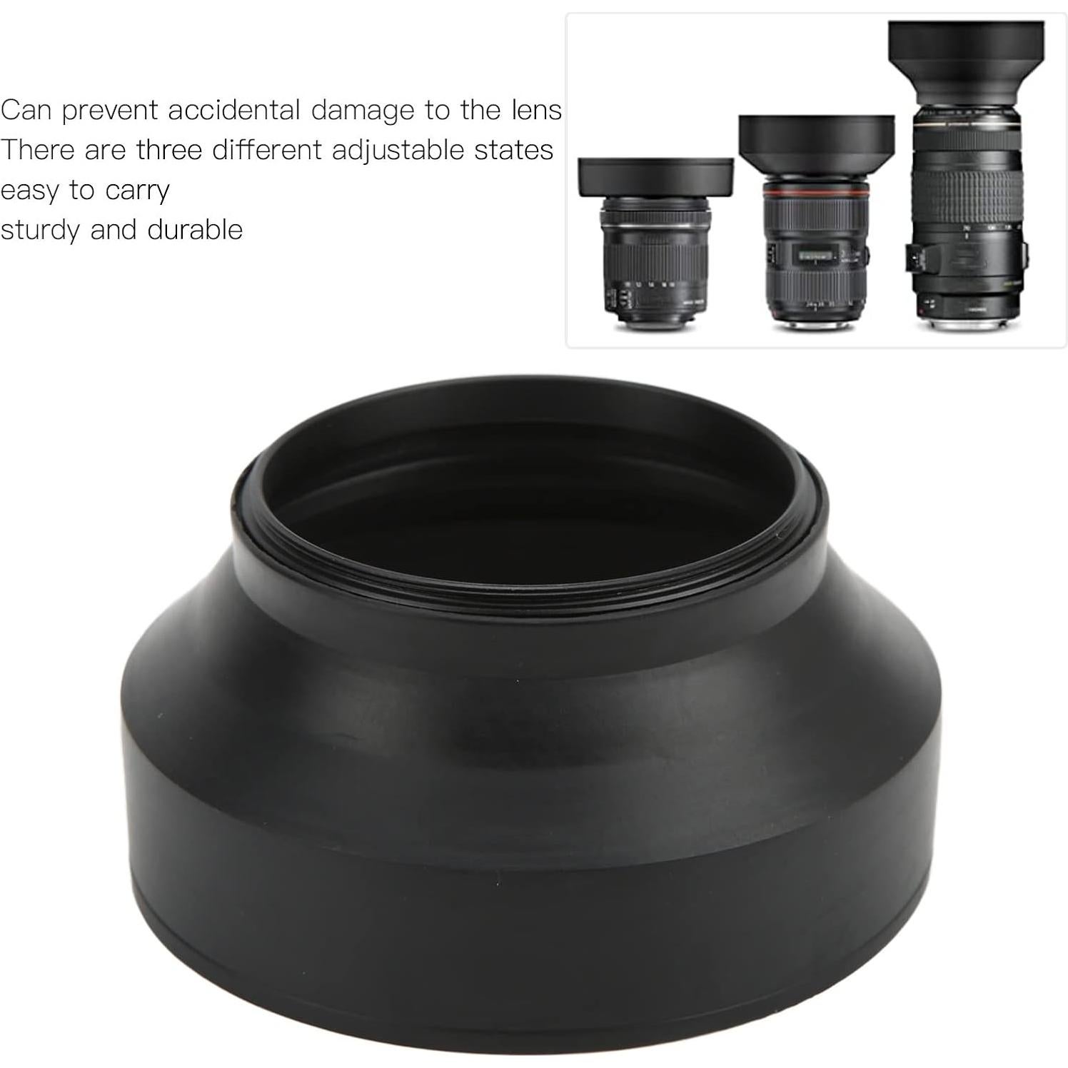 Parasoles Plegables Shanrya 62mm para Lentes de Cámara