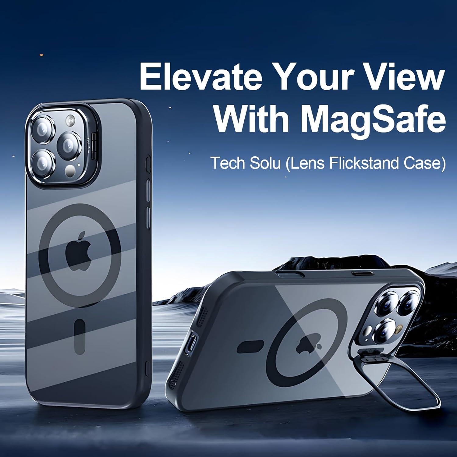 Funda Magnética para iPhone 14 TechSolu con Soporte y Protectores