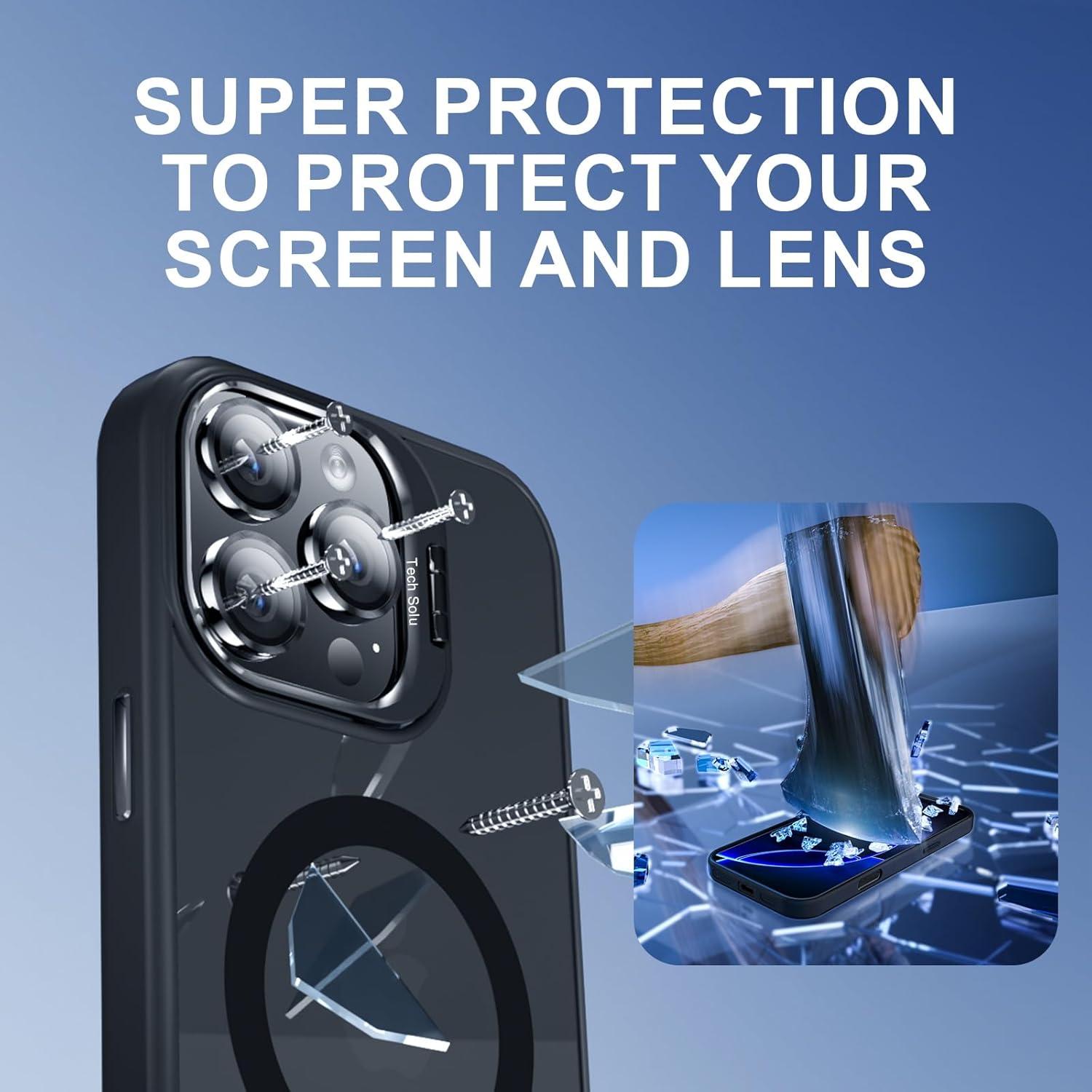 Funda Magnética para iPhone 14 TechSolu con Soporte y Protectores