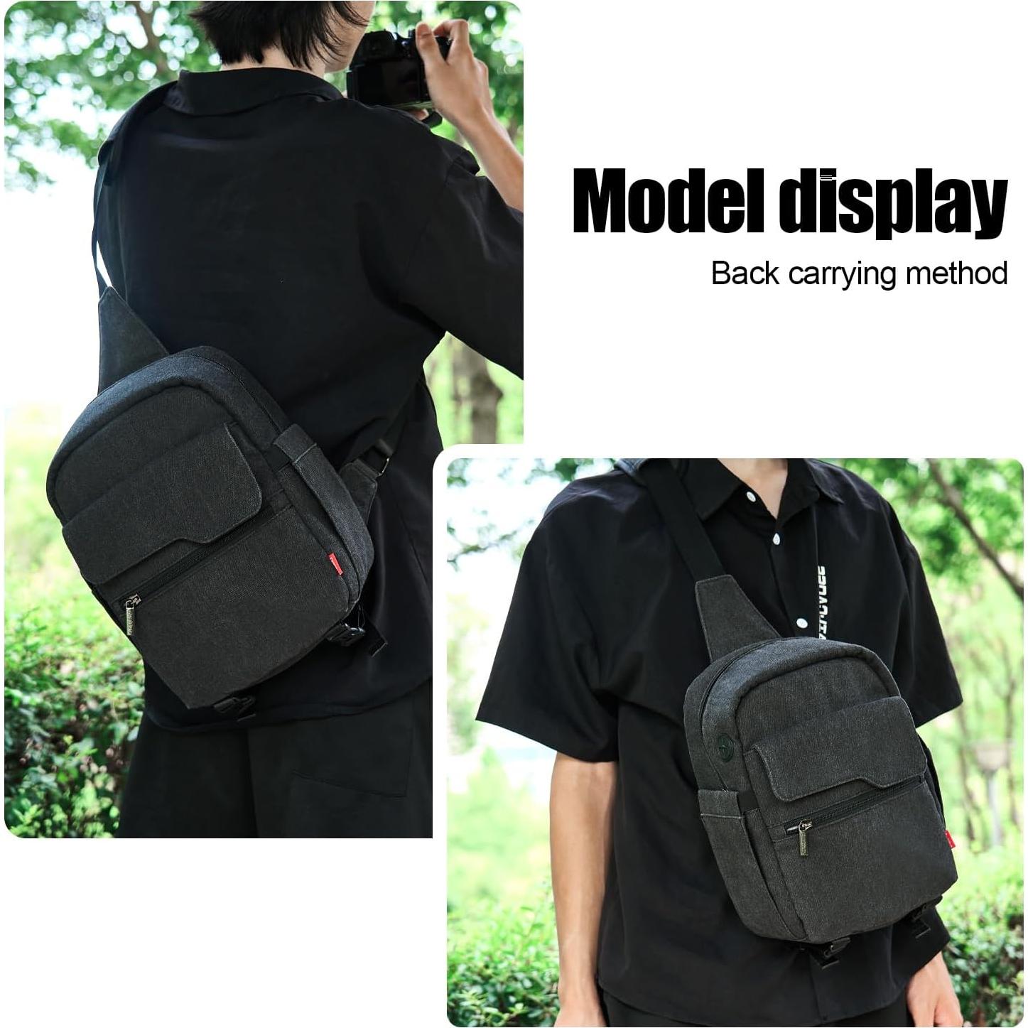 Bolsa de cámara Cwatcun Sling Bag Crossbody 23x14x30cm