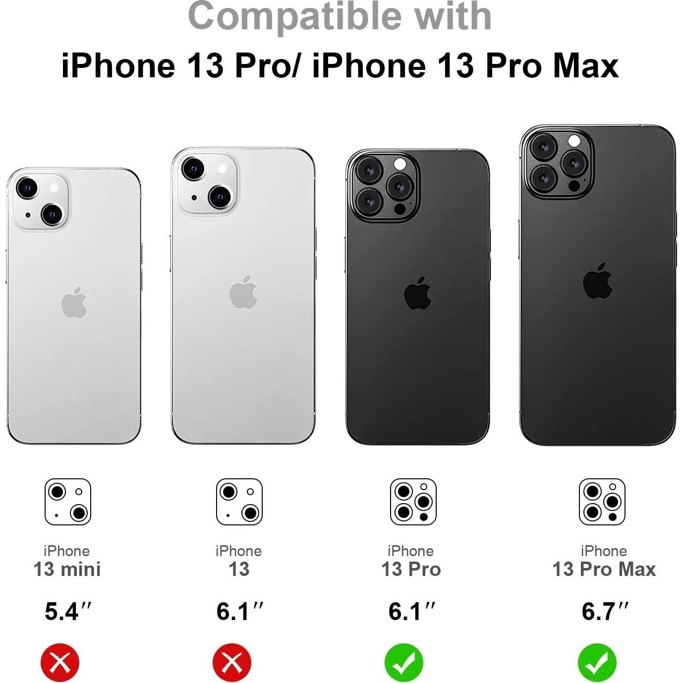 Protector de Lente de Cámara Jeluse para iPhone 13 Pro Max 9H