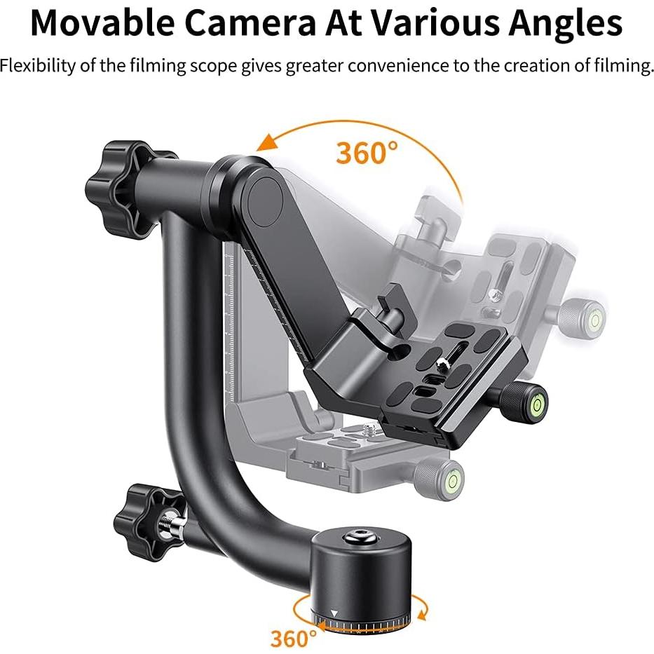 Cabezal de trípode panorámico K&F Concept 20kg 360° con liberación rápida