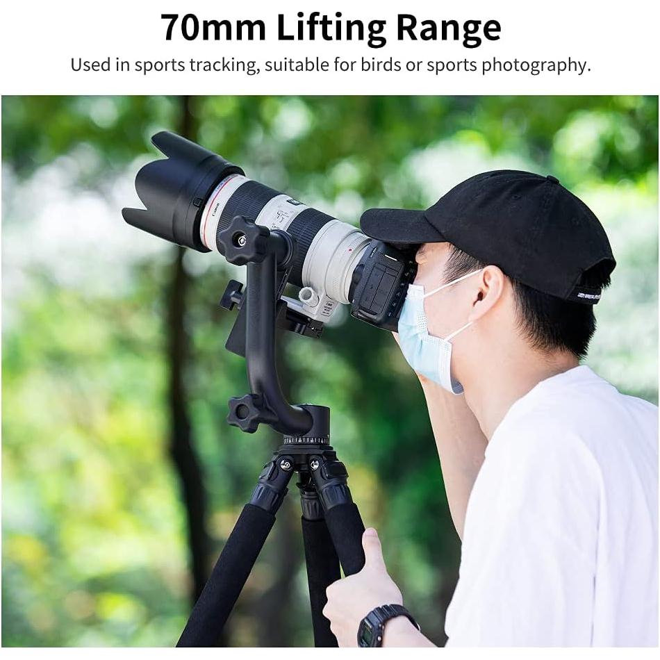 Cabezal de trípode panorámico K&F Concept 20kg 360° con liberación rápida