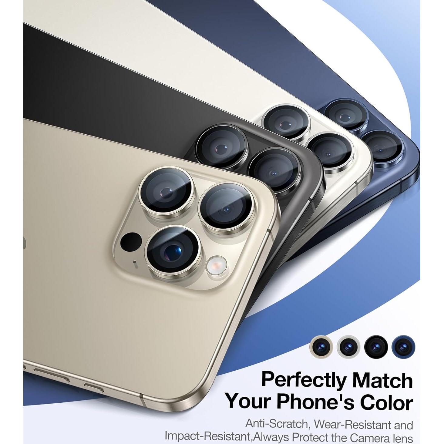 Protector de Lente UltraGlass 9H+ para iPhone 15 Pro Max/Pro