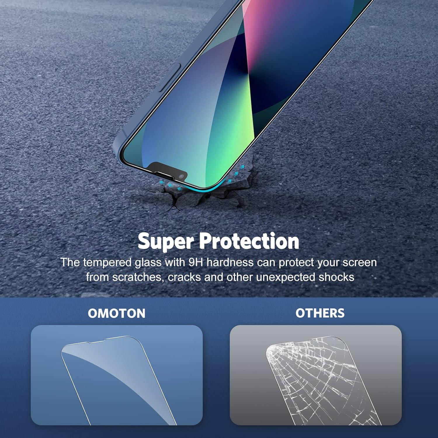 Protector de Pantalla y Lente OMOTON para iPhone 13 6.1"