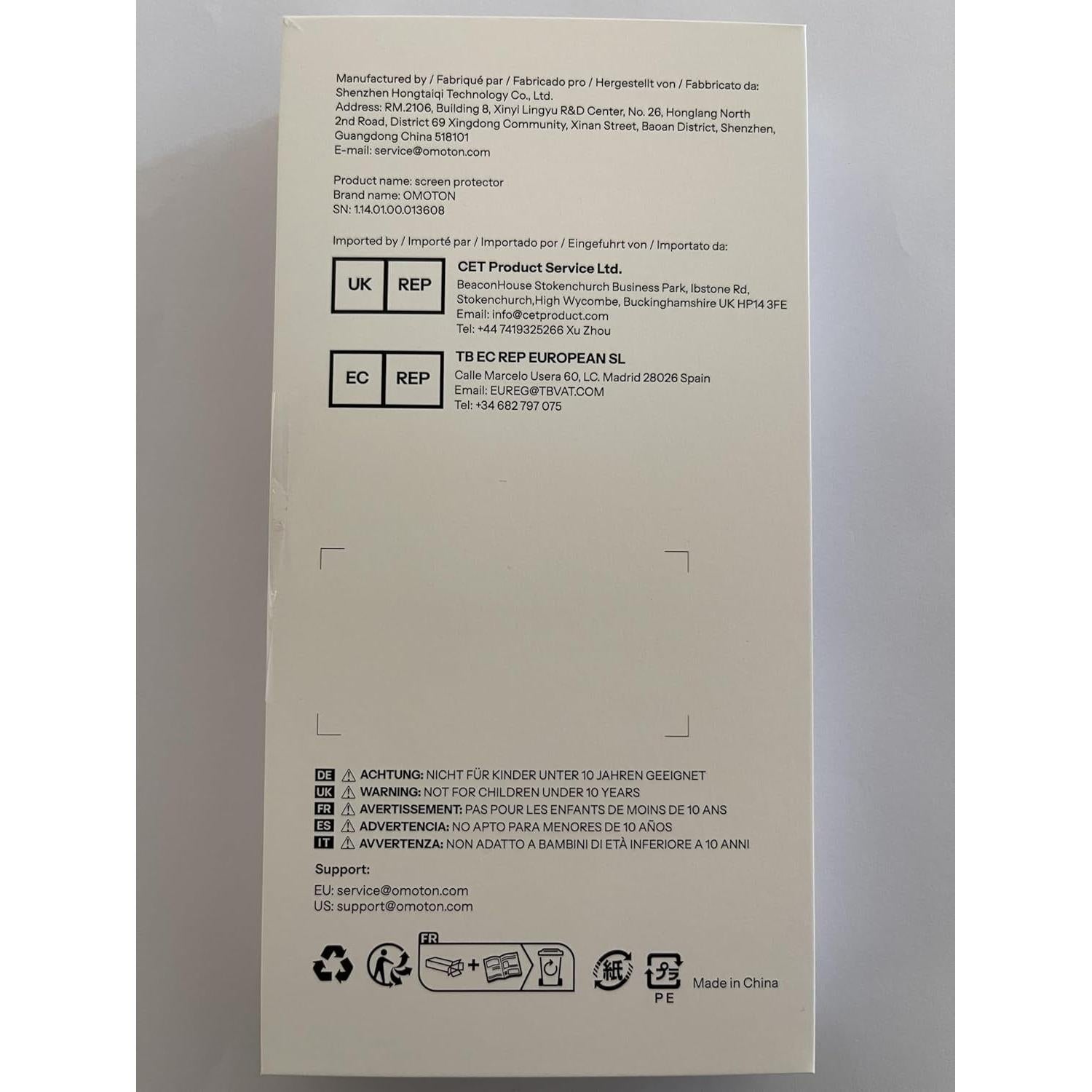 Protector de Pantalla y Lente OMOTON para iPhone 13 6.1"