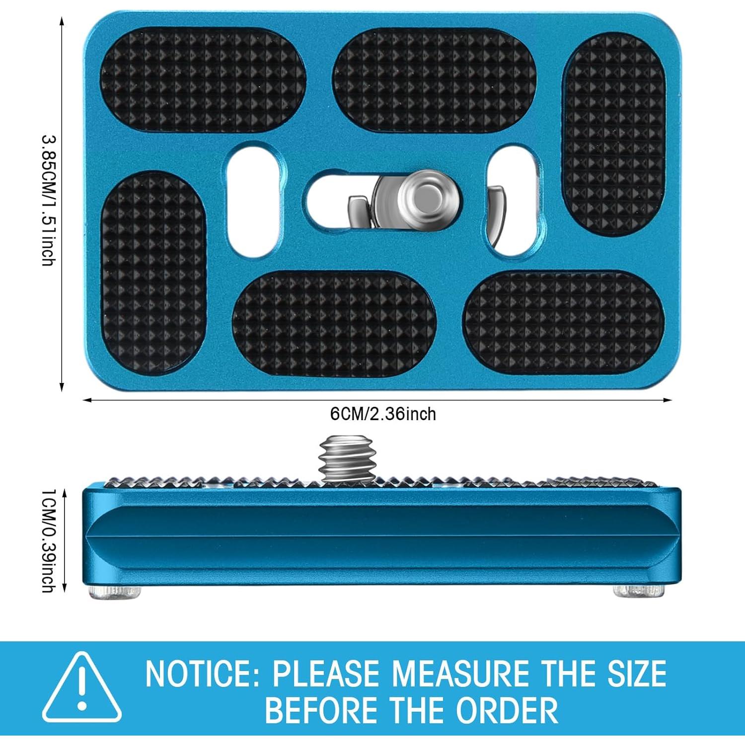 Placa de Liberación Rápida Frienda 2 Piezas Metal 9.9x6.6cm Azul