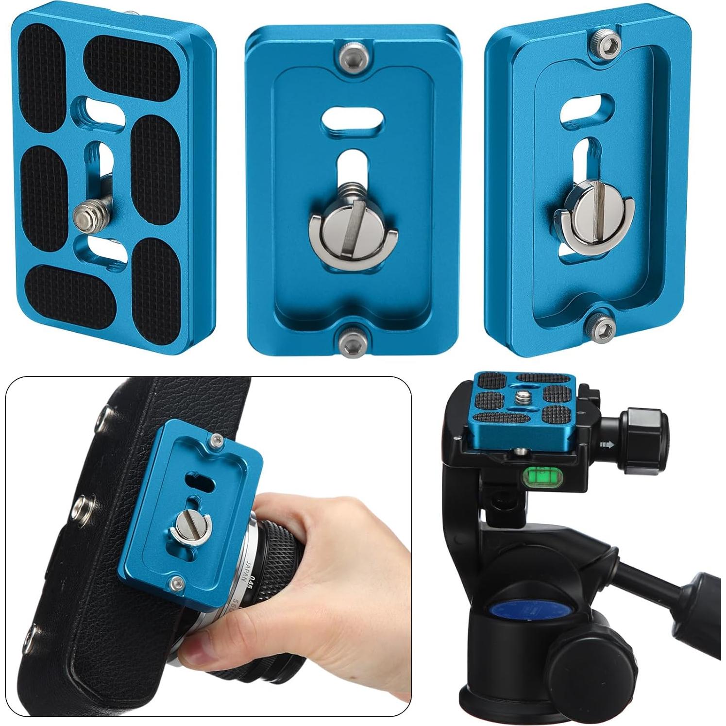 Placa de Liberación Rápida Frienda 2 Piezas Metal 9.9x6.6cm Azul