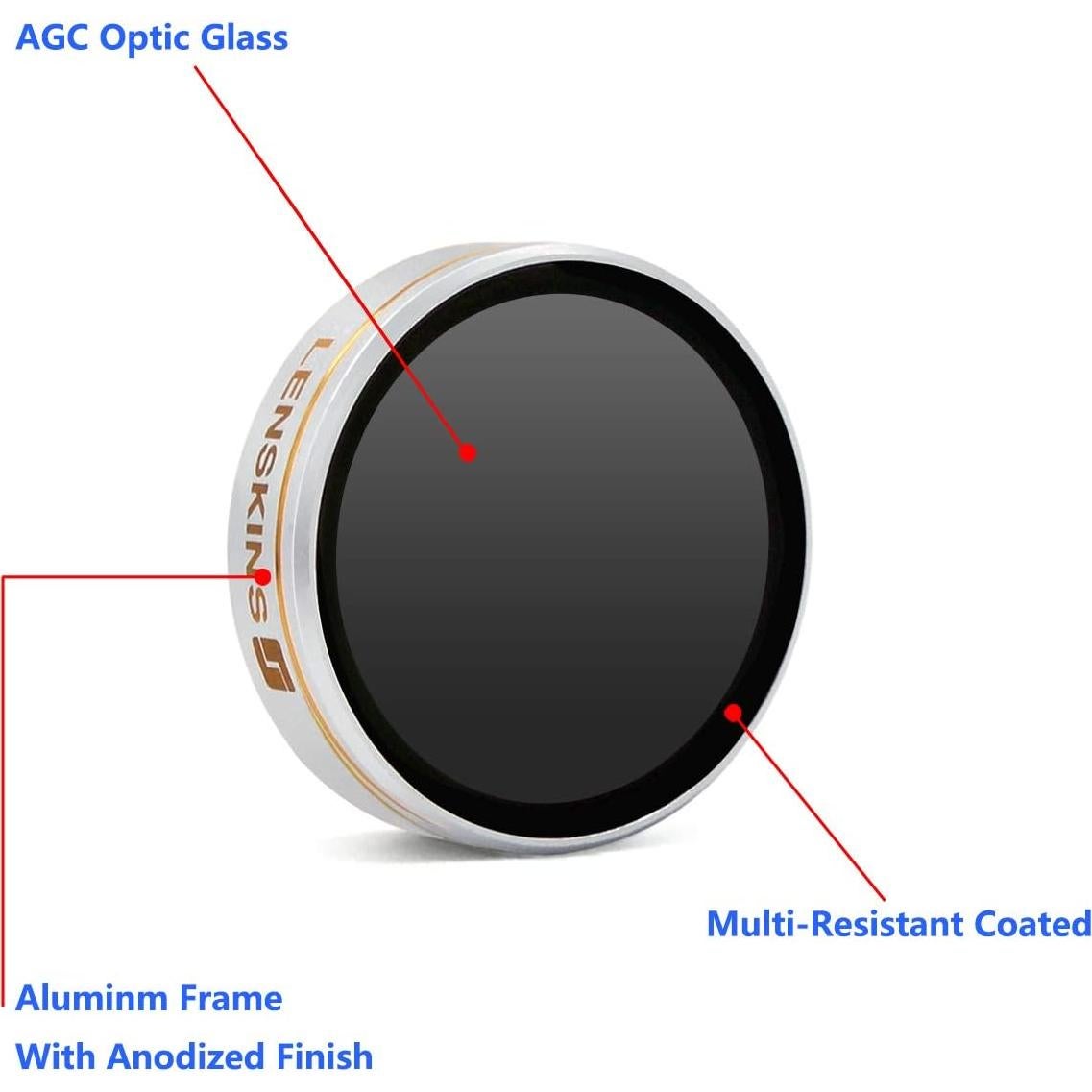 Filtro ND 3 Paquetes LENSKINS ND4/ND8/ND16 para DJI Phantom