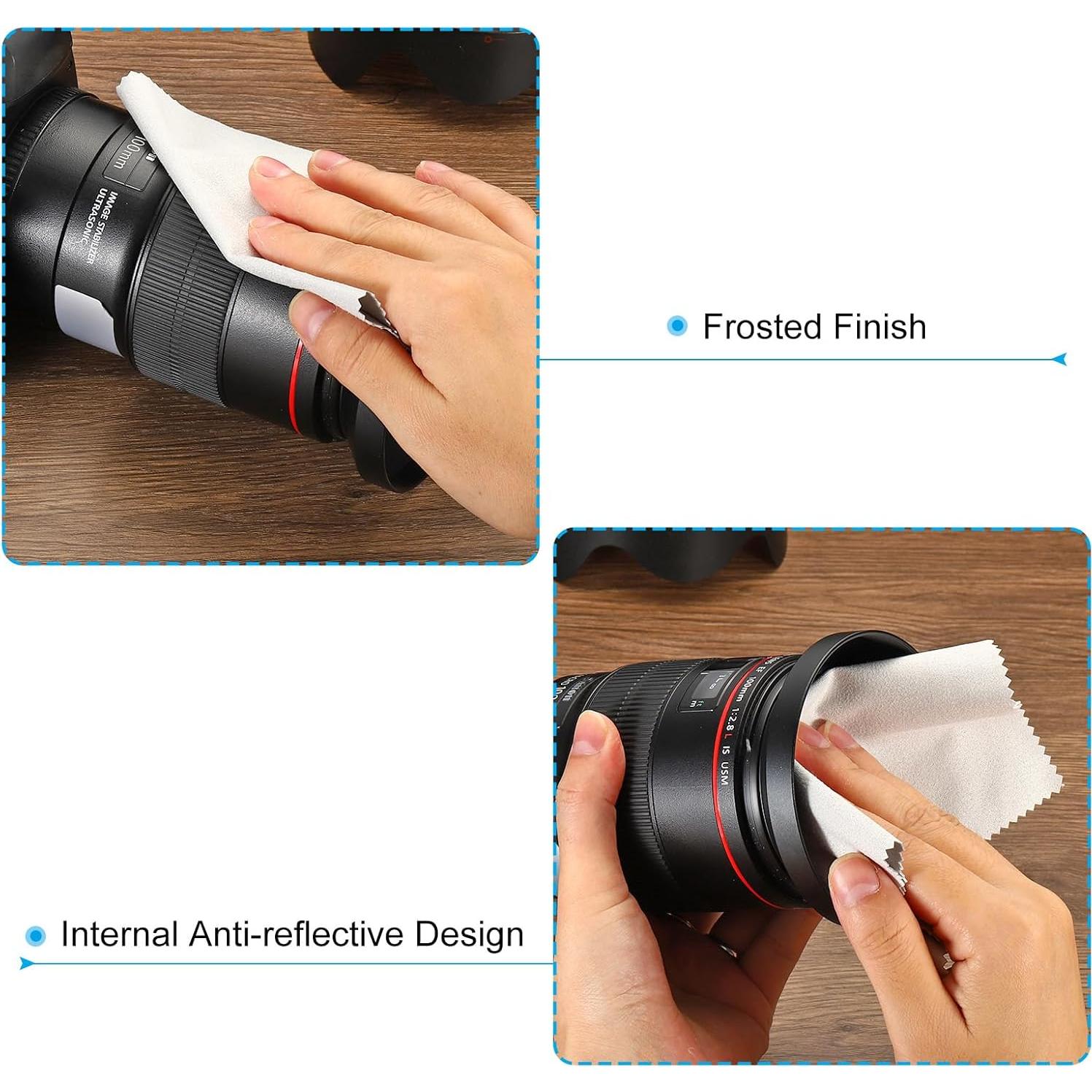 Capucha de Lente PATIKIL 82mm Goma Anti-Reflexión Negra