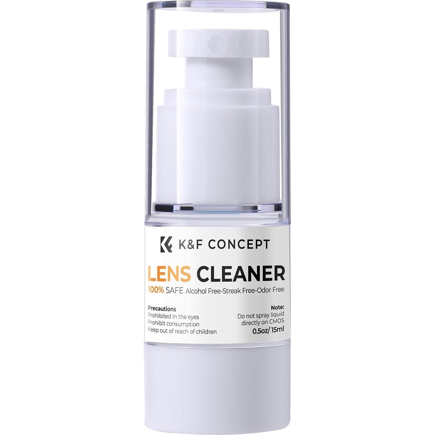 Kit de Limpieza de Lentes K&F Concept - Spray y Microfibra