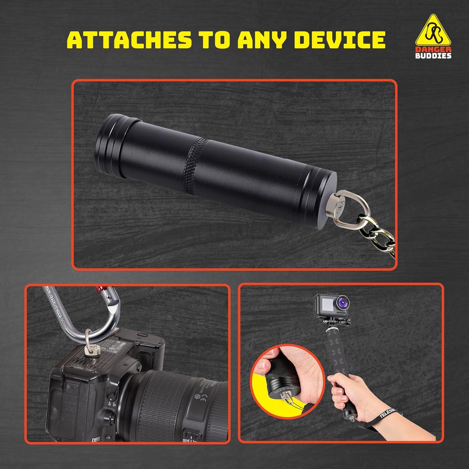 D-Ring de Carabiner Danger Buddies - Montaje 1/4-20 (Paquete de 4)