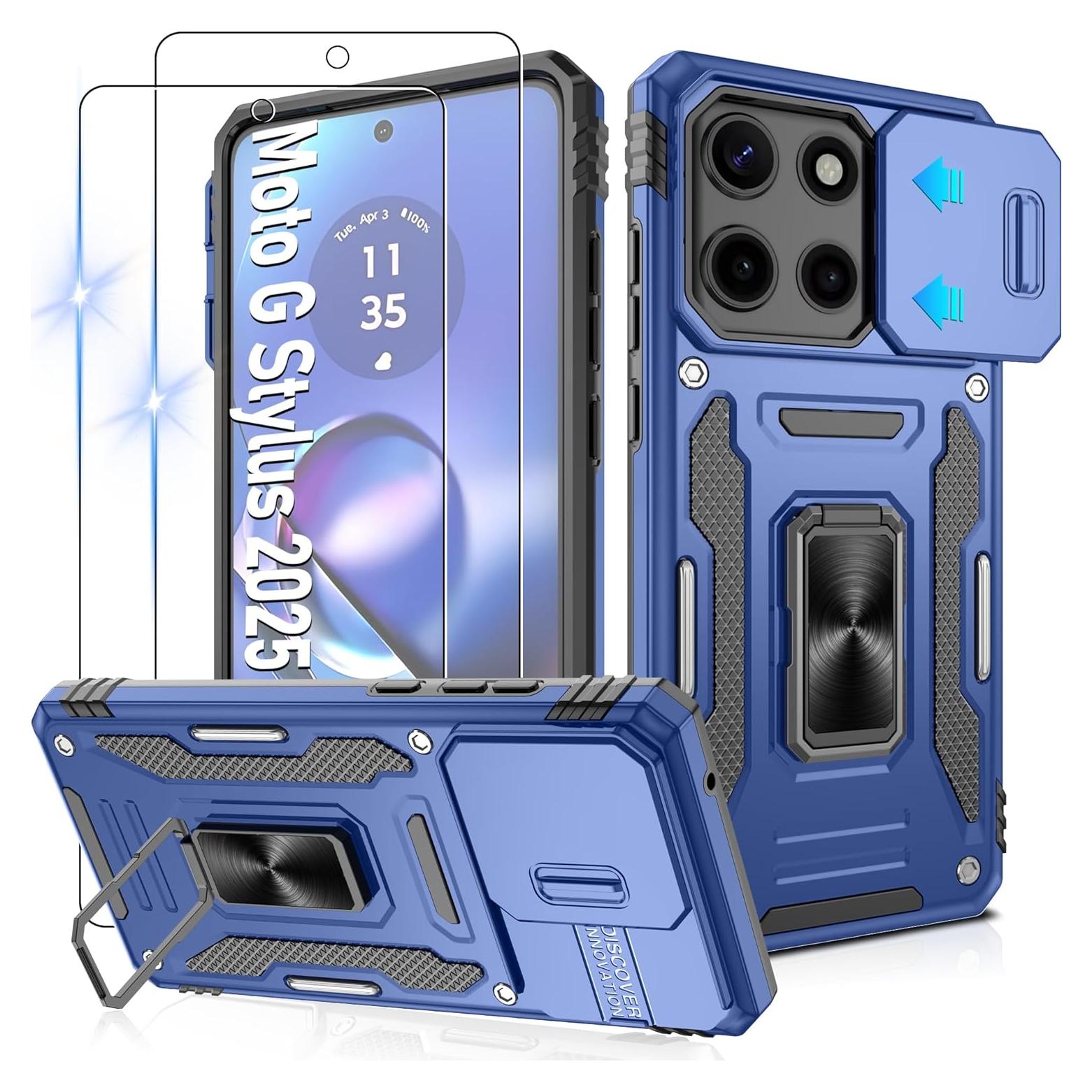 Funda Gritup para Moto G Stylus 5G 2025 con Soporte y Protectores