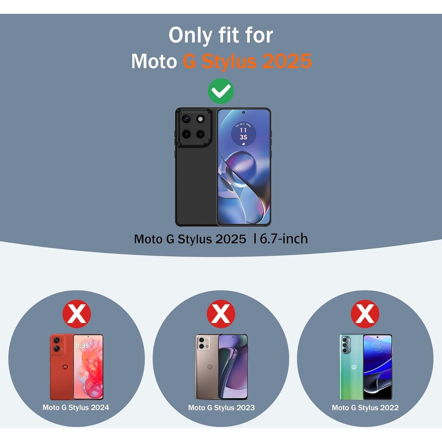 Funda Gritup para Moto G Stylus 5G 2025 con Soporte y Protectores