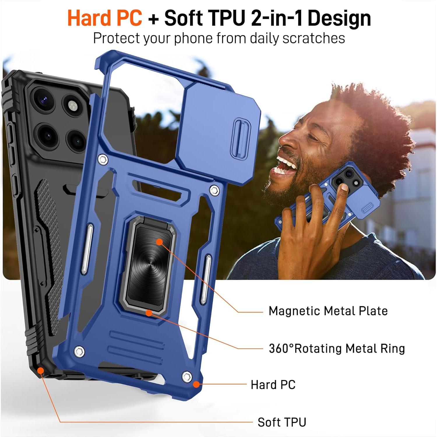 Funda Gritup para Moto G Stylus 5G 2025 con Soporte y Protectores