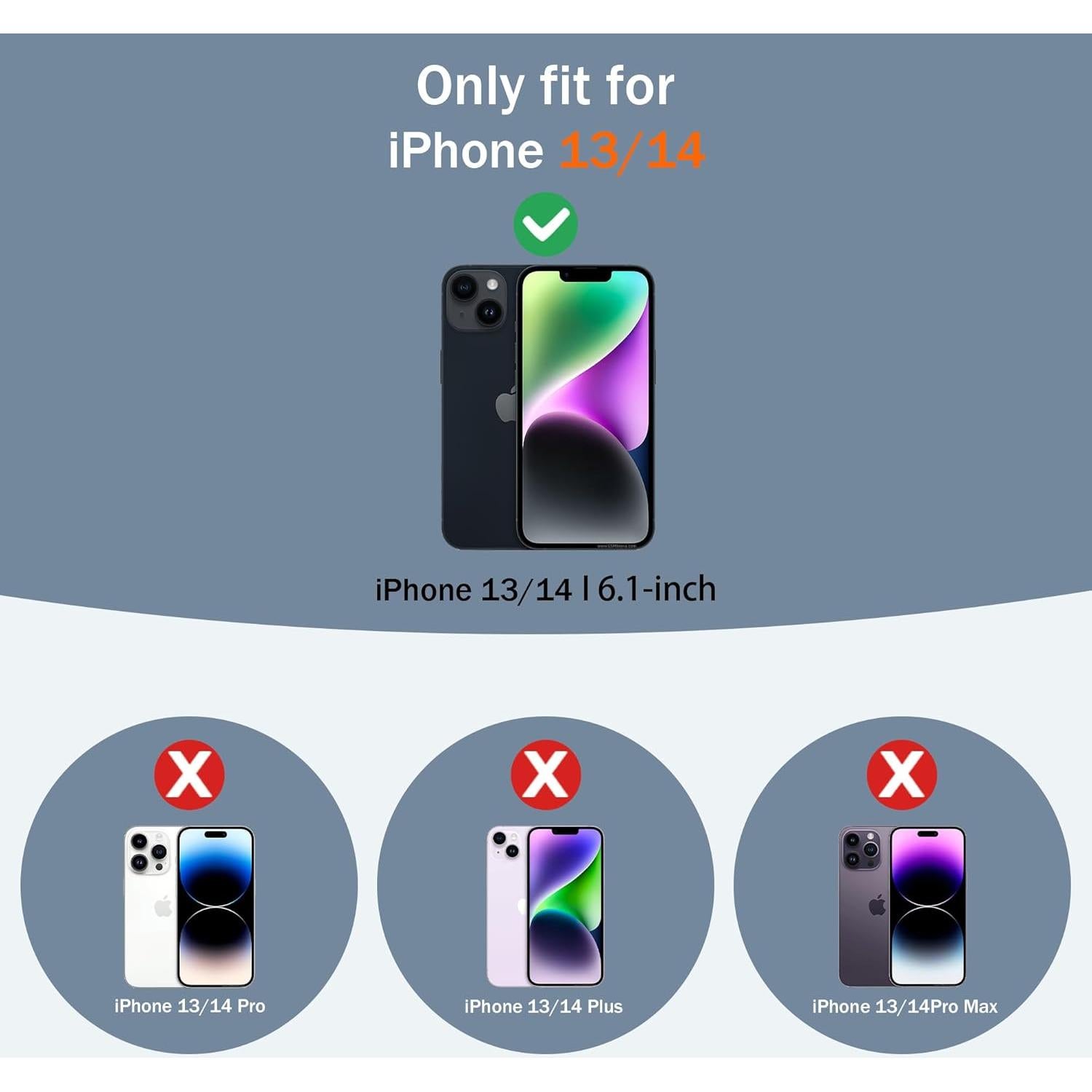 Funda Gritup para iPhone 13/14 con Soporte y Protectores HD