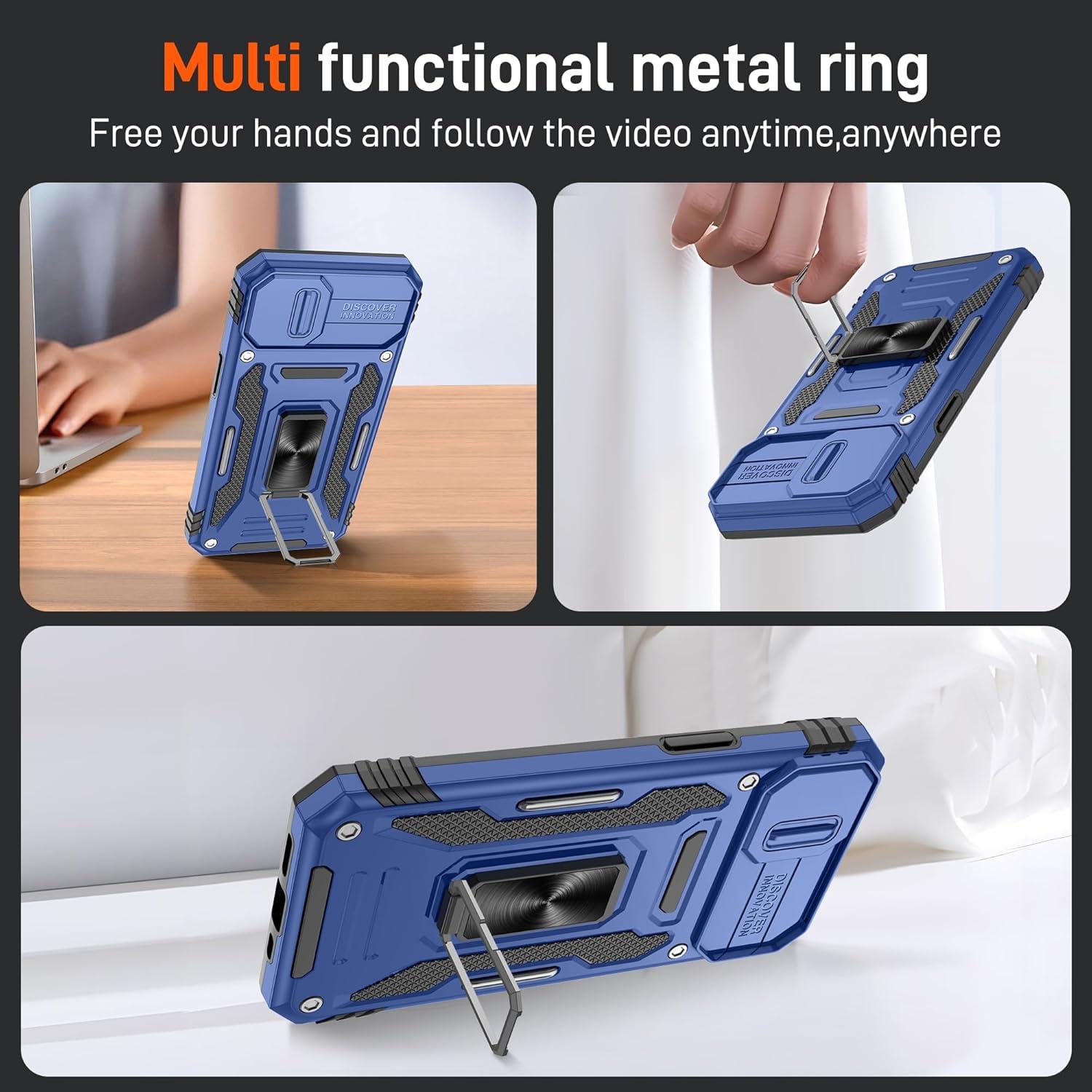 Funda Gritup para iPhone 13/14 con Soporte y Protectores HD