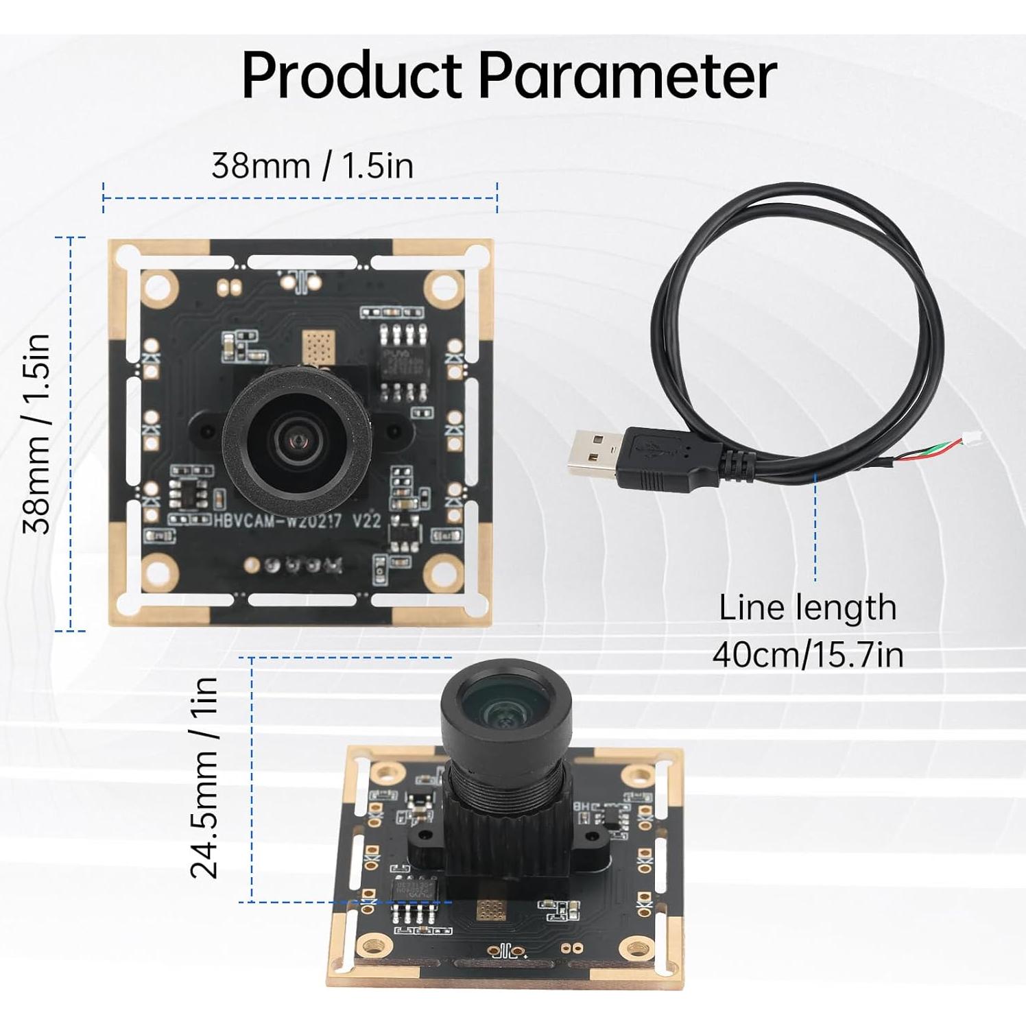 Módulo de Cámara USB 1MP Yosoo 72° FOV Chip OV9732