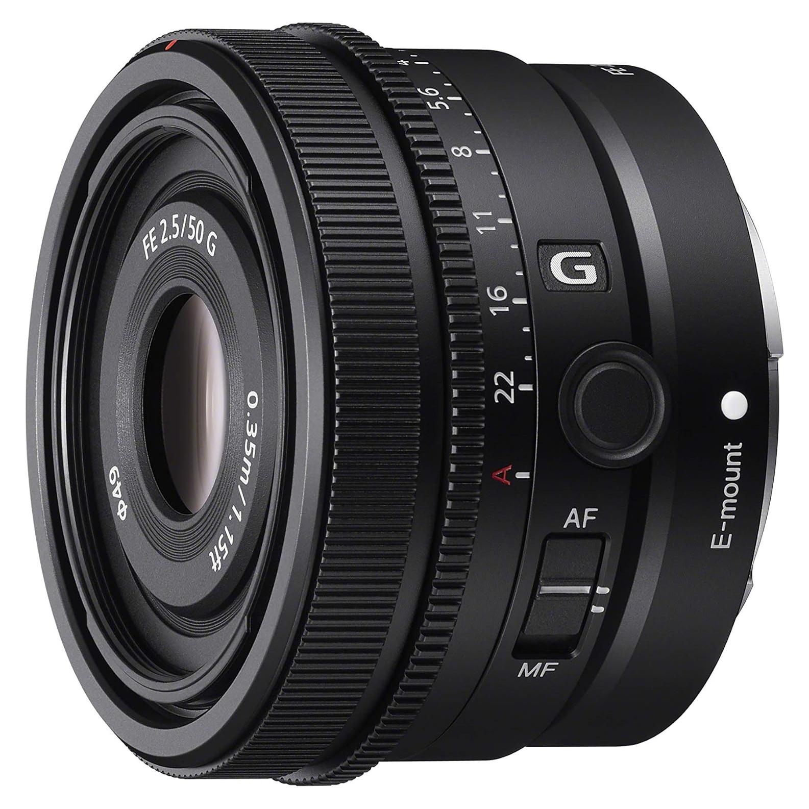 Lente Sony FE 50mm F2.5 G Ultra-Compacto 173.9g