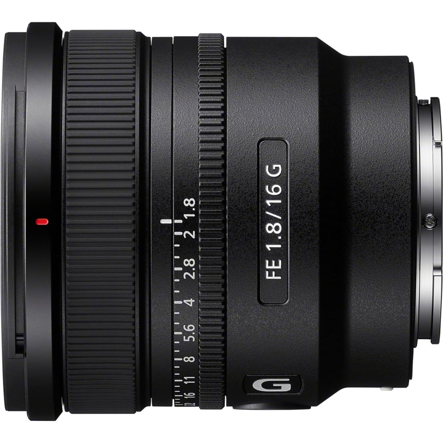 Objetivo Gran Angular Sony FE 16mm f/1.8 G - 304g