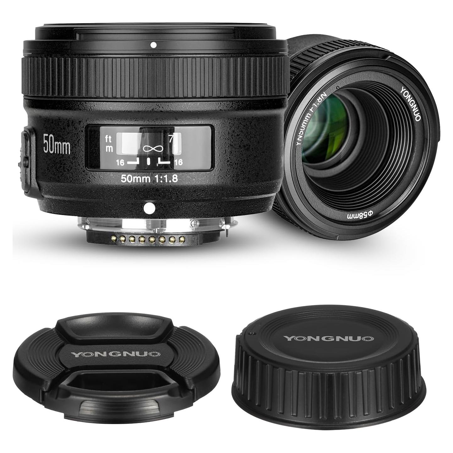 Lente YONGNUO 50mm F1.8 para Nikon F - Apertura 1.8