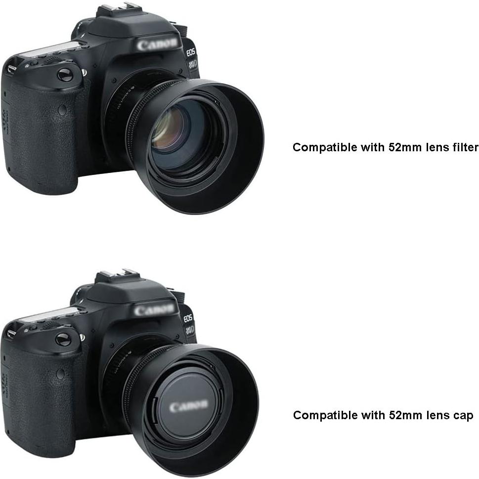 Filtro de lente JJC LH-62 para Canon EF 50mm f/1.8 - Negro