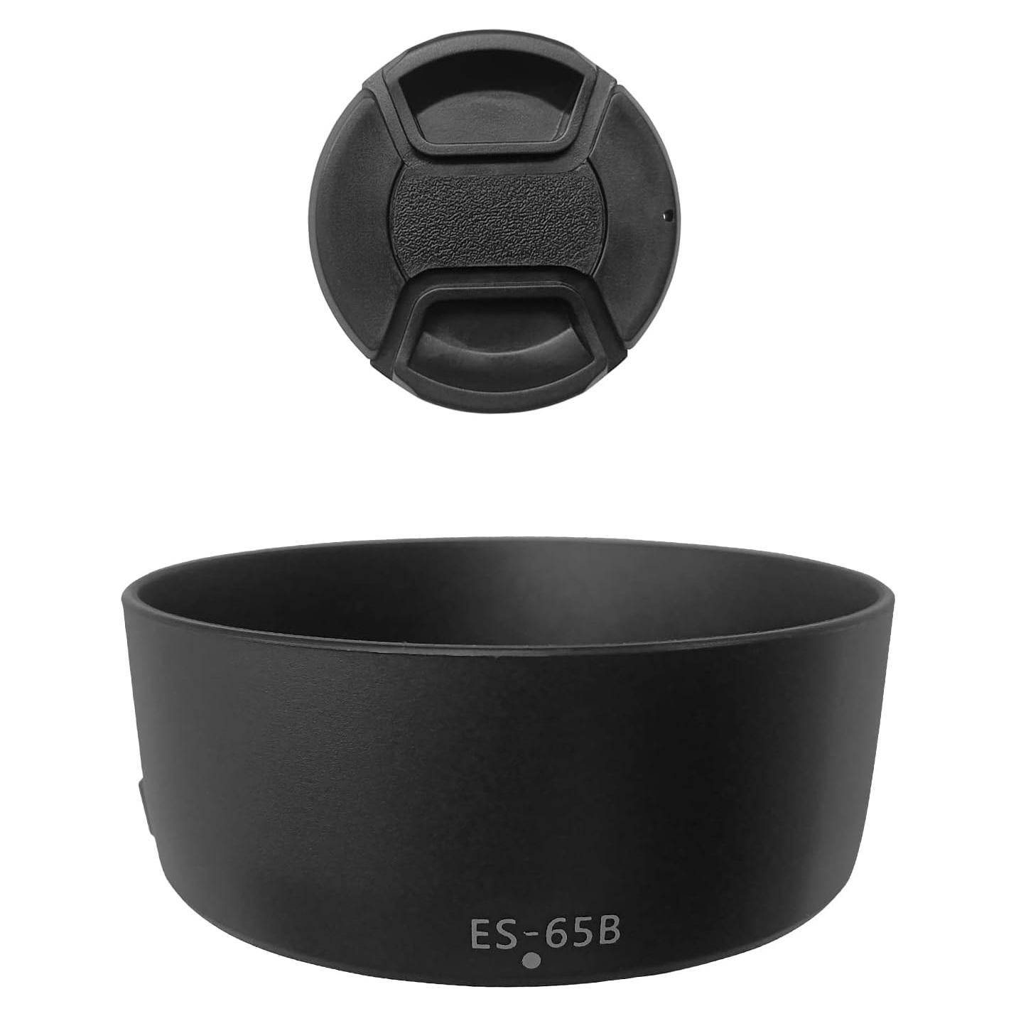 Capucha de lente ES-65B + tapa 43mm para Canon RF 50mm f/1.8