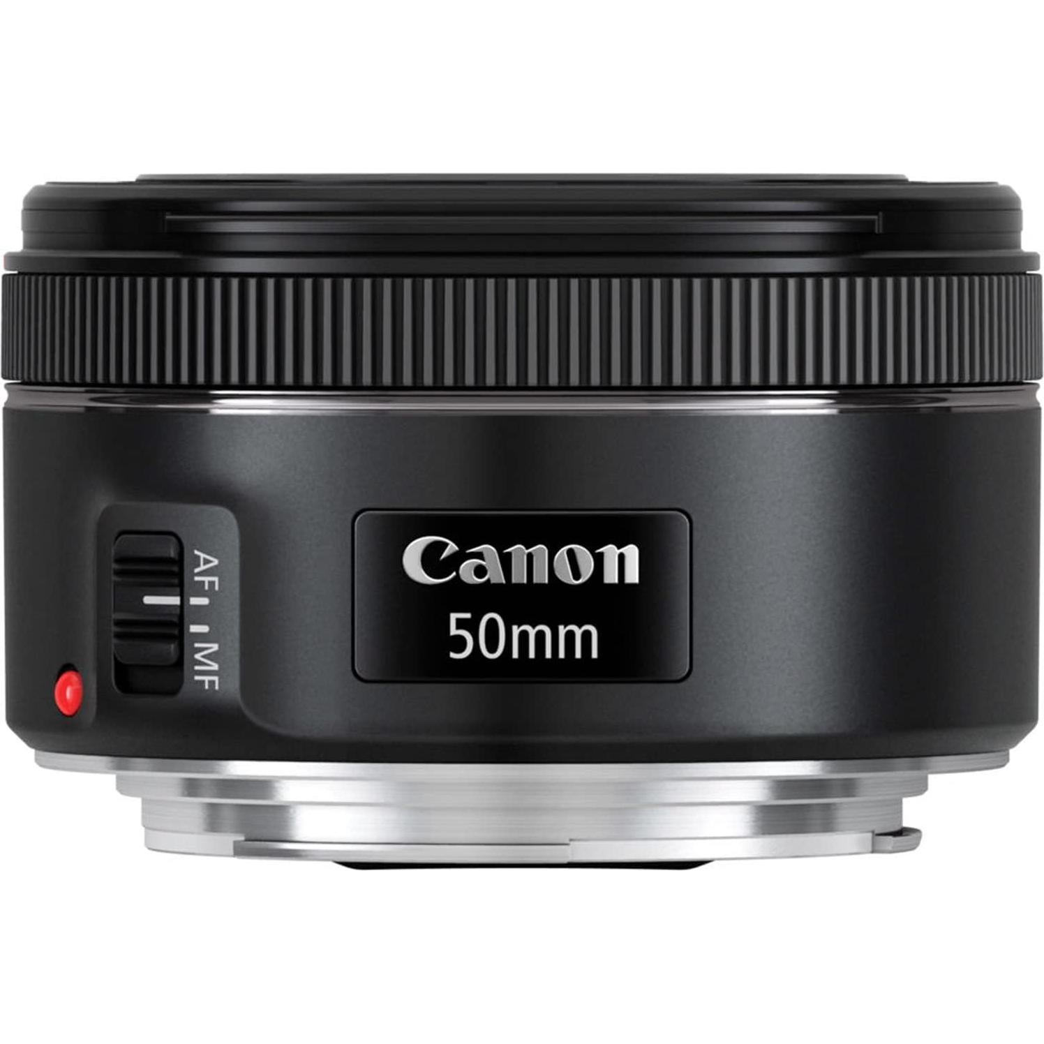 Lente Canon EF 50mm f/1.8 STM + Funda y Accesorios