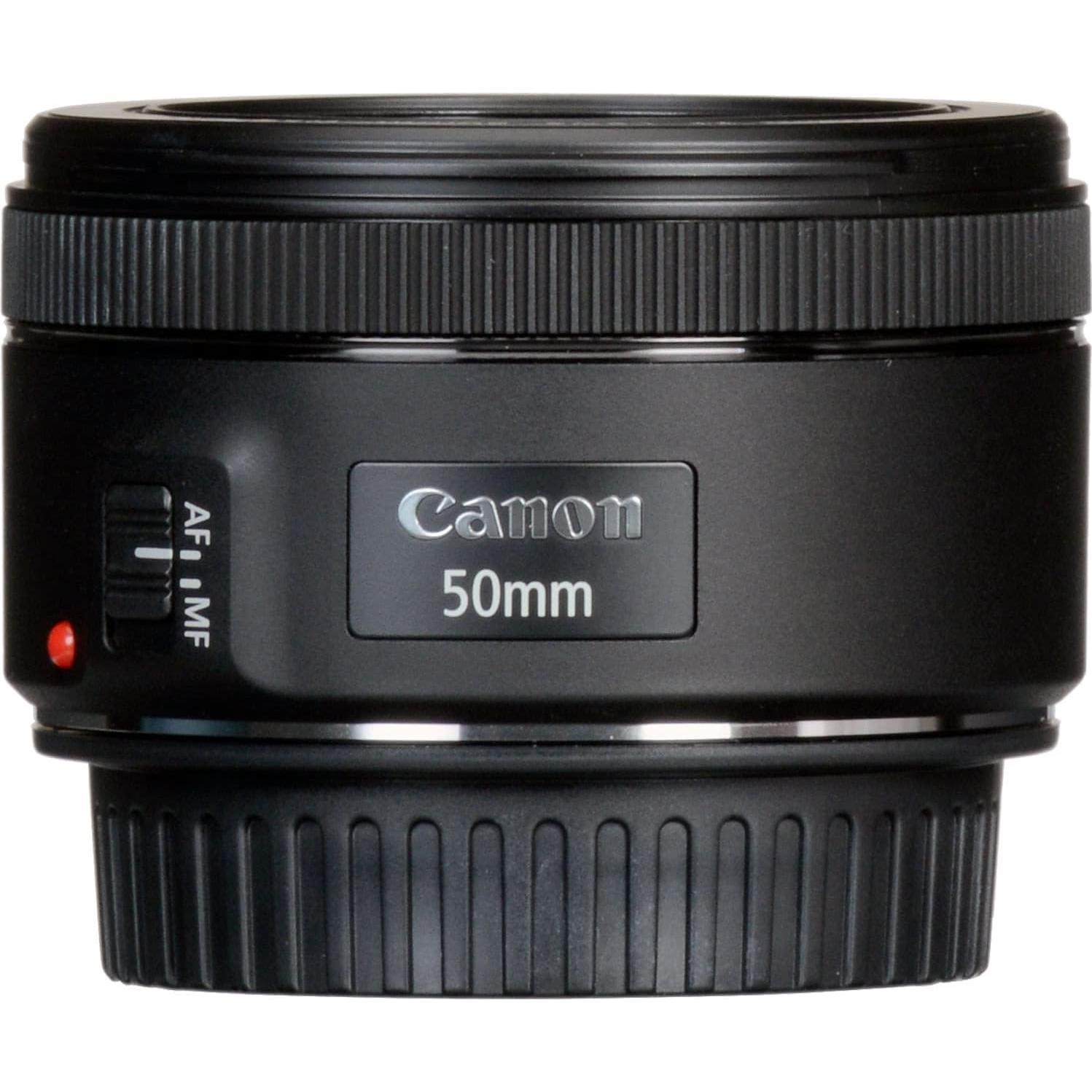 Lente Canon EF 50mm f/1.8 STM + Funda y Accesorios