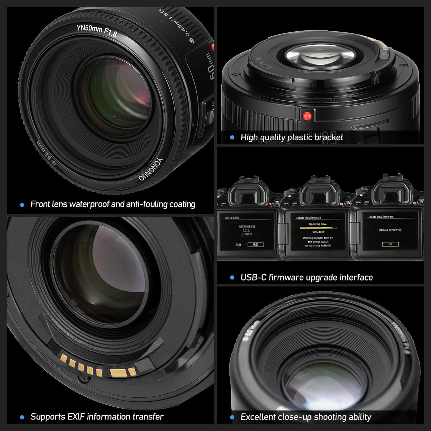 Lente Yongnuo YN50MM F1.8C para Canon - Apertura F1.8, 50mm