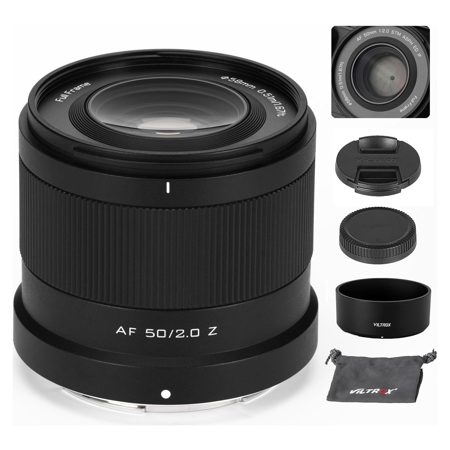 Lente Viltrox 50mm F2.0 Z-Mount para Nikon Z, Autofocus