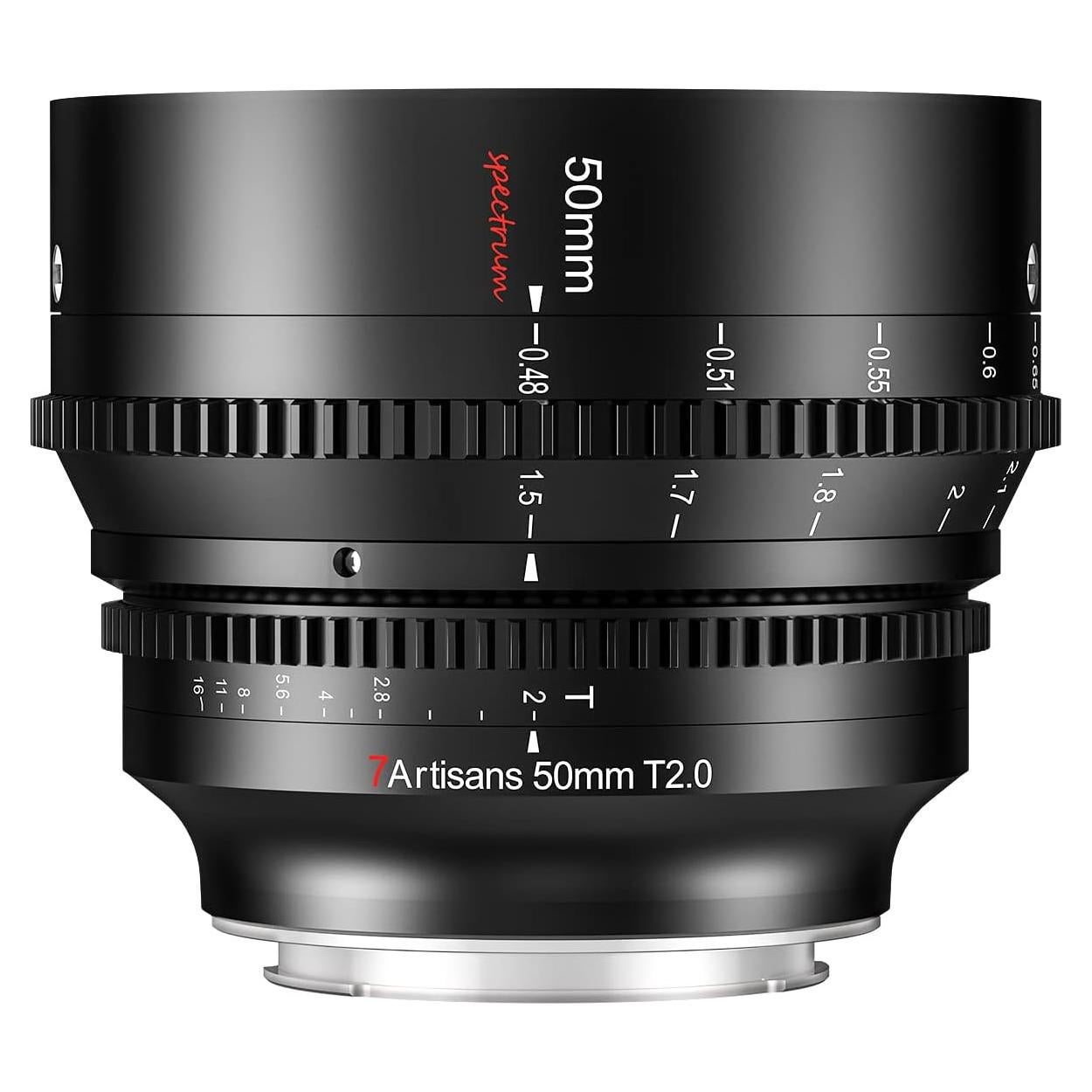 Lente Cine 50mm T2.0 7artisans para Canon RF - Enfoque Manual